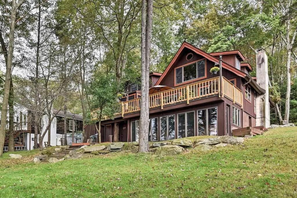 Lakefront Cabin Pvt Beach And Dock - Sunset Marina Arrowhead Lake Eksteriør bilde