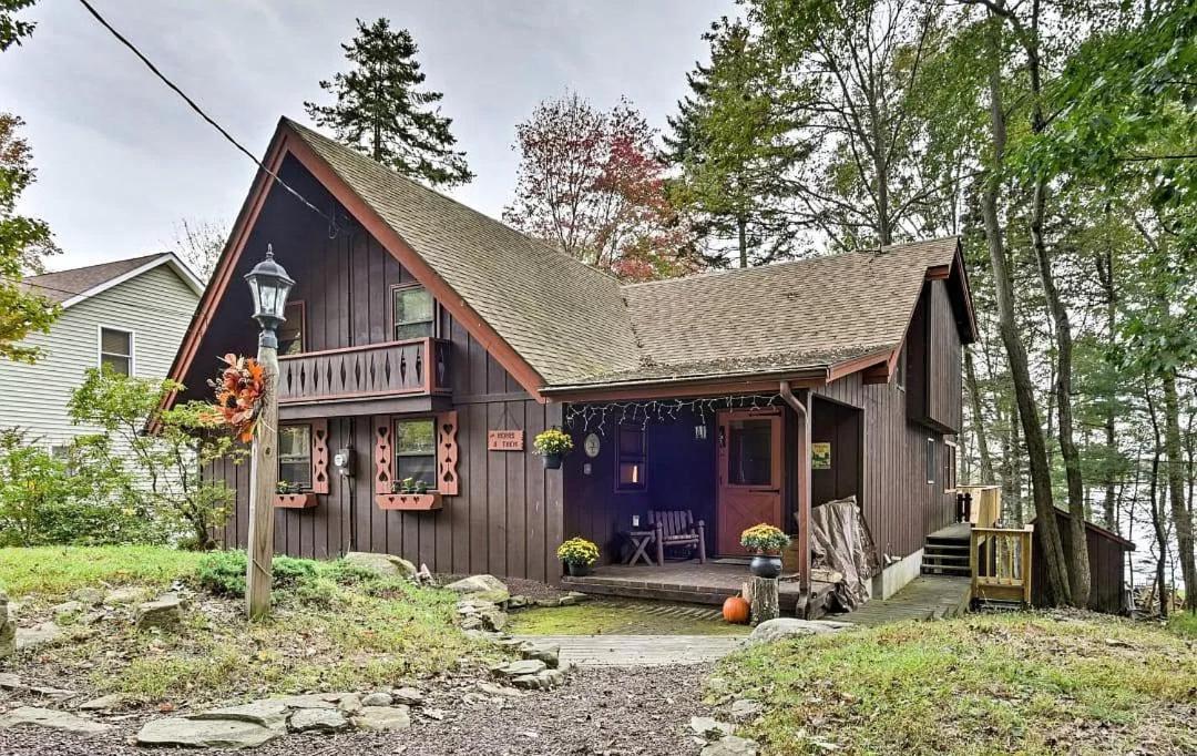 Lakefront Cabin Pvt Beach And Dock - Sunset Marina Arrowhead Lake Eksteriør bilde